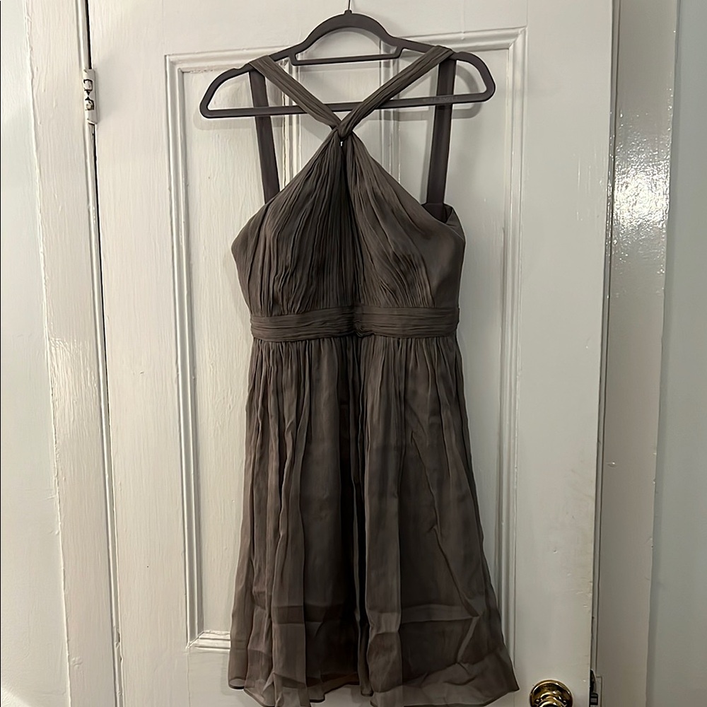 Elegant Grey J Crew Halter Dress
